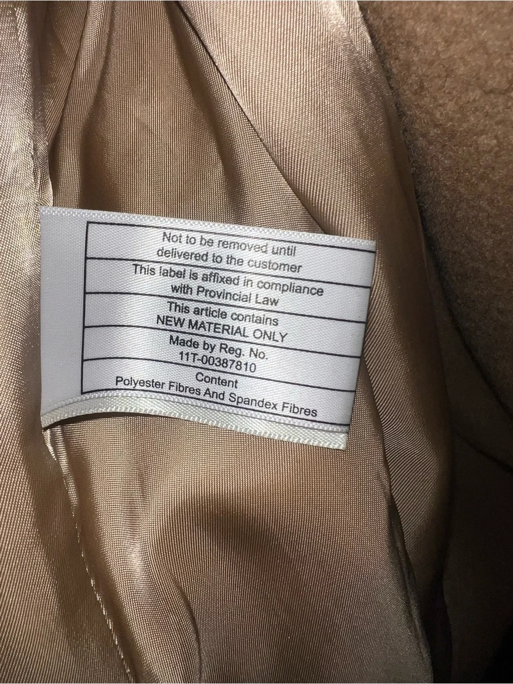 Aritzia Babaton Camel Tan Wool Tie Coat